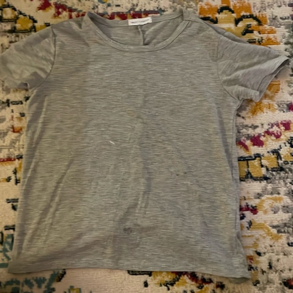 Gray athletic yoga shirt